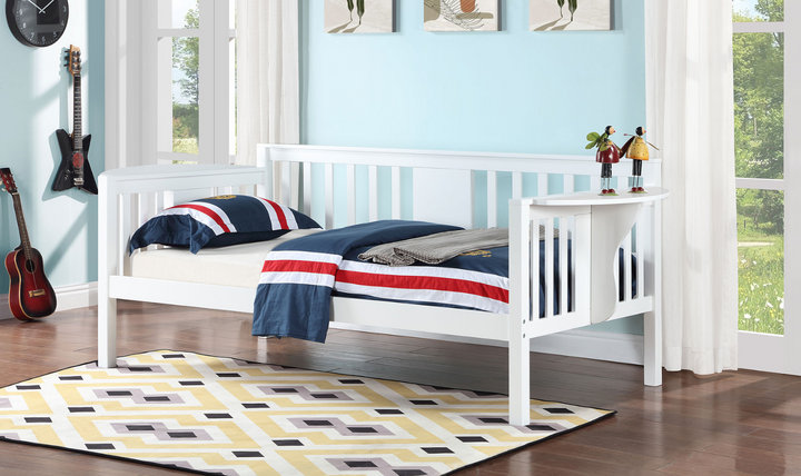 Bethany Twin Wood Daybed with Drop-down Tables-Leahyco