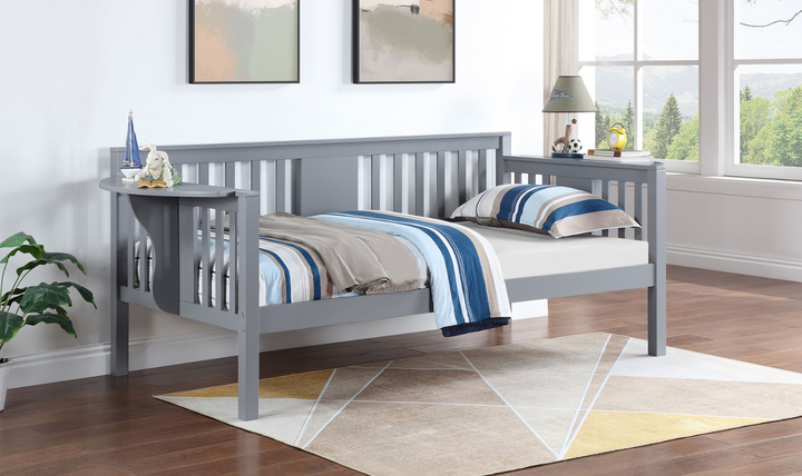 Bethany Twin Wood Daybed with Drop-down Tables-Leahyco