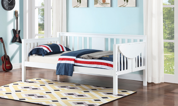 Bethany Twin Wood Daybed with Drop-down Tables-Leahyco