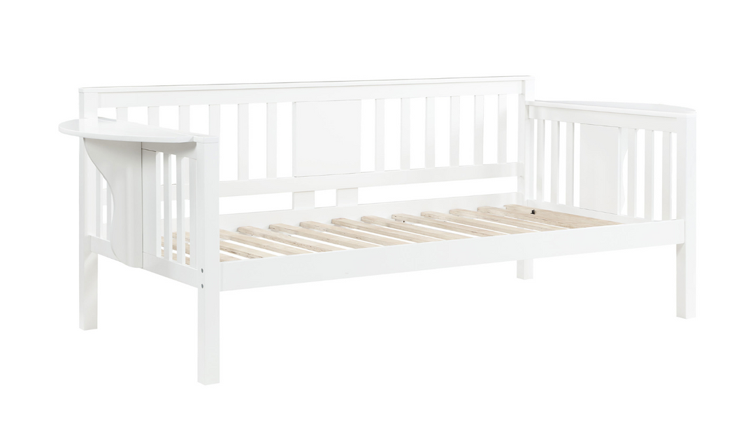 Bethany Twin Wood Daybed with Drop-down Tables-Leahyco