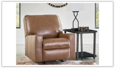 Modern Heritage Bolsena Rocker Leather Recliner In Brown