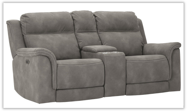 Brandon Power-Reclining Loveseat With Storage Console