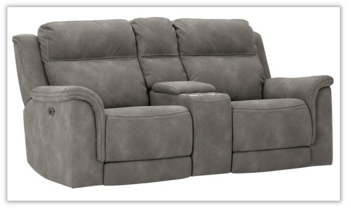 Brandon Power-Reclining Loveseat With Storage Console