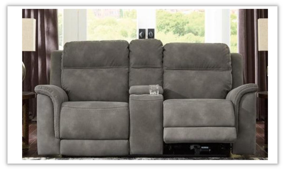 Brandon Power-Reclining Loveseat With Storage Console