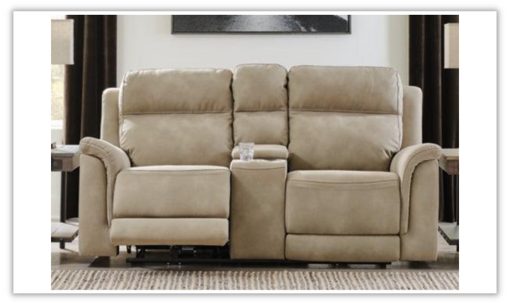 Brandon Power-Reclining Loveseat With Storage Console