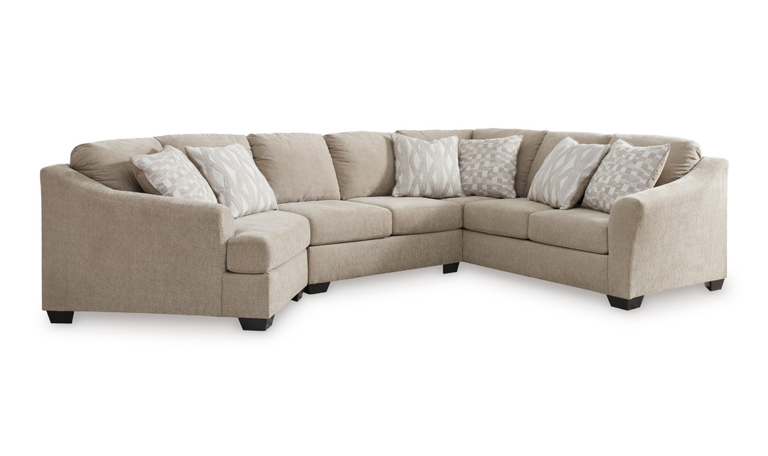 Brogan Bay 3-Piece Sectional with Cuddler in Cork