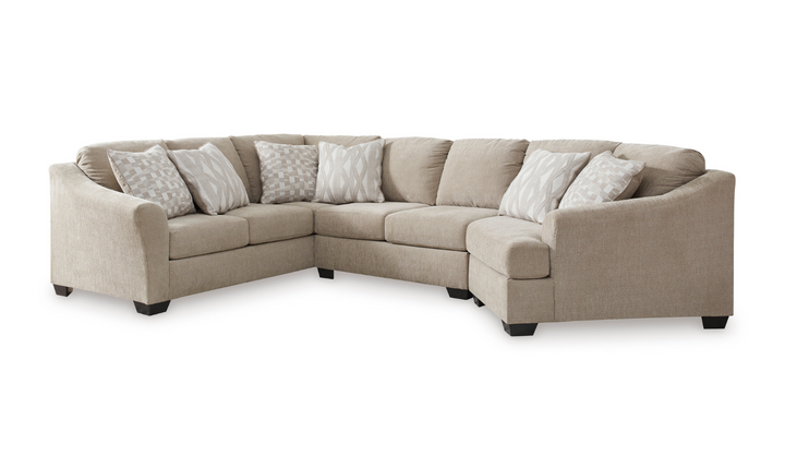 Brogan Bay 3-Piece Sectional with Cuddler in Cork