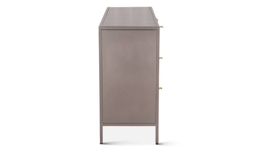 Brooklyn 3-Drawer Sideboard In Brass- Leahyco