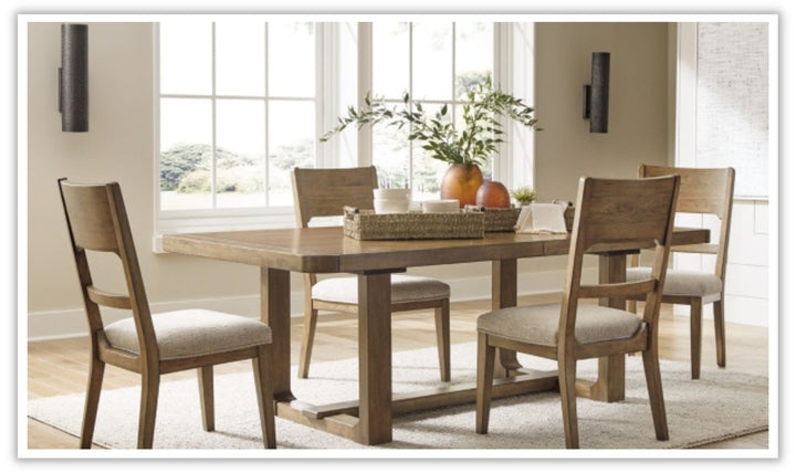 Modern Heritage Cabalynn Dining Set in Light Brown Glazed Finish