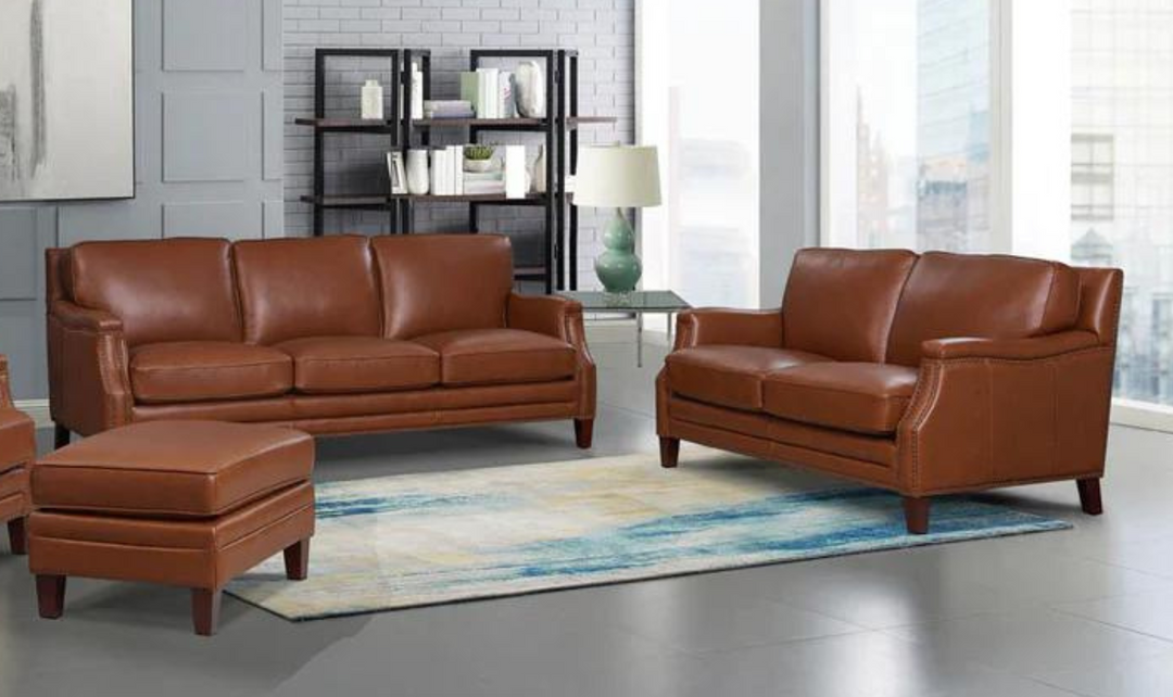 Hydeline Camano Leather Living Room Set 