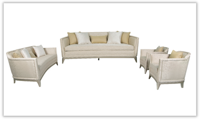 Caradome Beige Fabric Upholstered Living Room Set