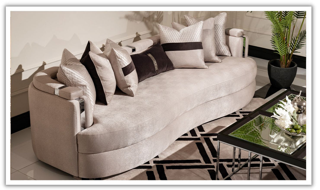 Carmela Living Room Set with Metal Band Arms