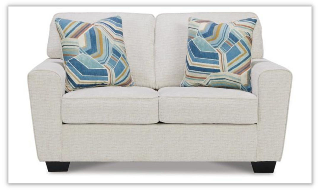 Cashton Fabric Loveseat With Track Arms