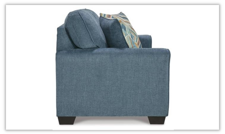 Cashton Fabric Loveseat With Track Arms