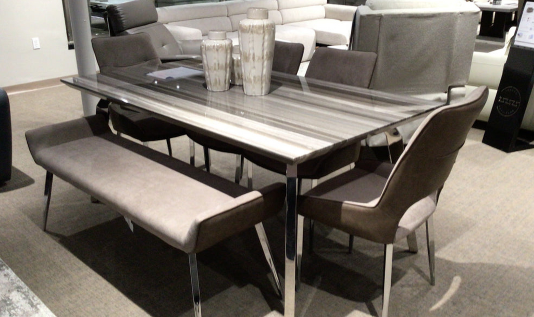 Century Dining Table, bench and 4 chairs - Leahyco