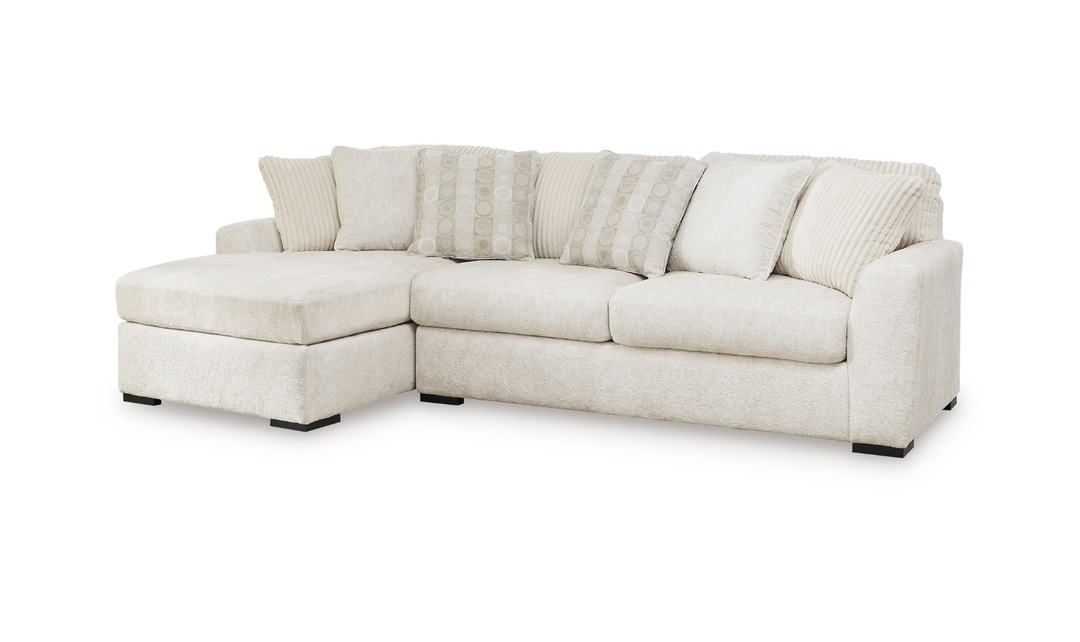 Chessington Fabric Sectional with Chaise in Ivory