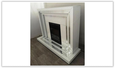 Cnc Industrial Mirrored Fireplace Mantle