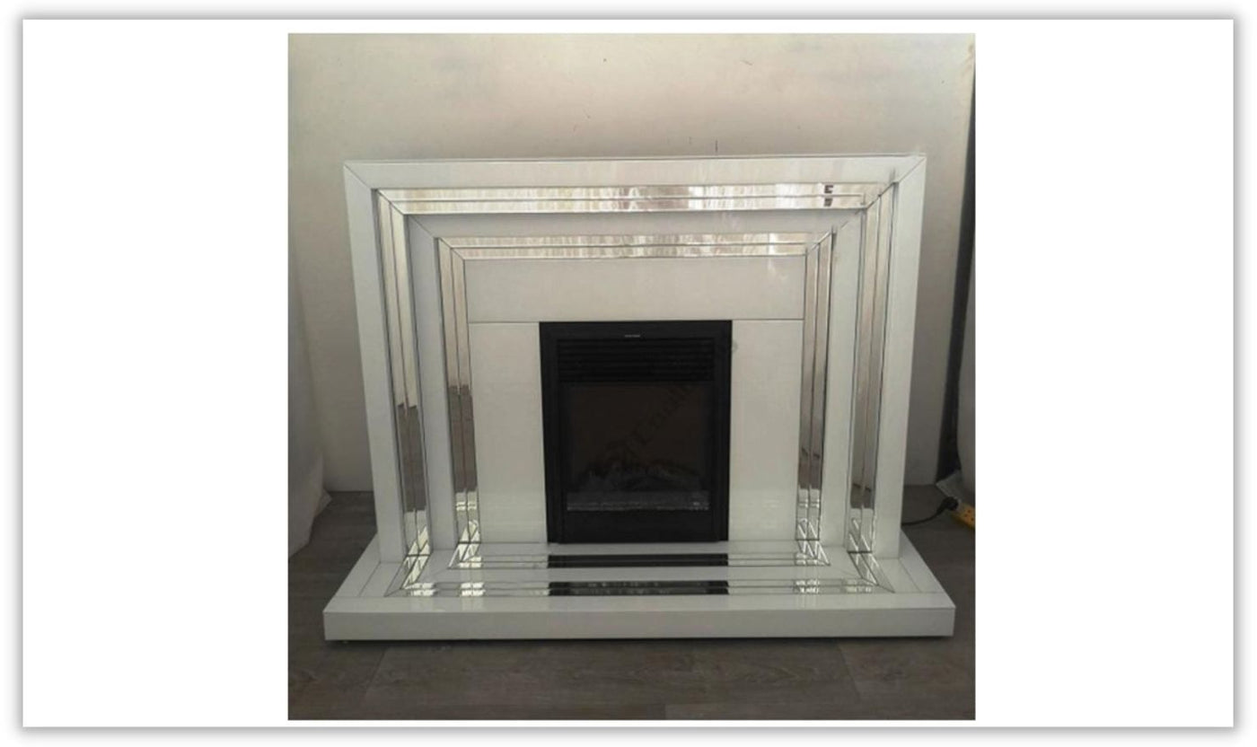 Cnc Industrial Mirrored Fireplace Mantle