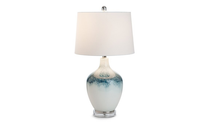 Coast 28.5" Blue and White Glass Table Lamp (Set of 2)