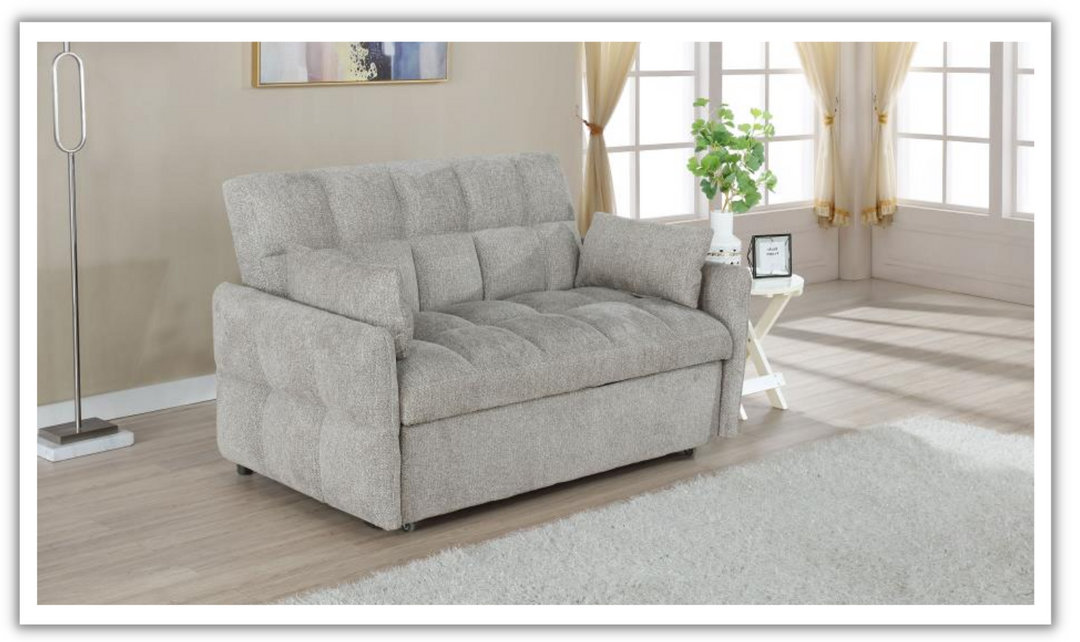 Coaster Cotswold 2-Seater Tufted Fabric Sleeper Sofa-Leahyco