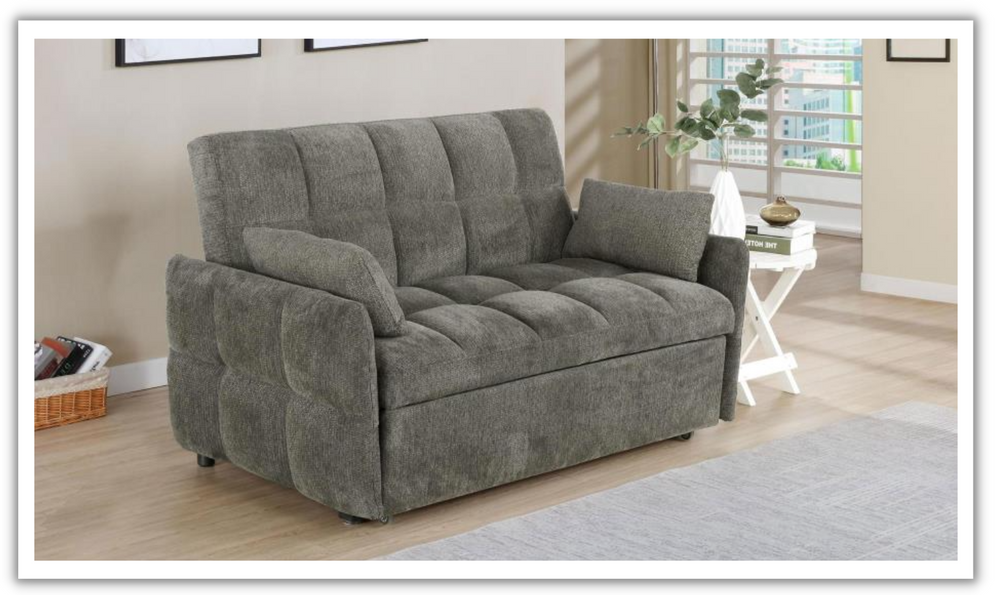 Coaster Cotswold 2-Seater Tufted Fabric Sleeper Sofa-Leahyco