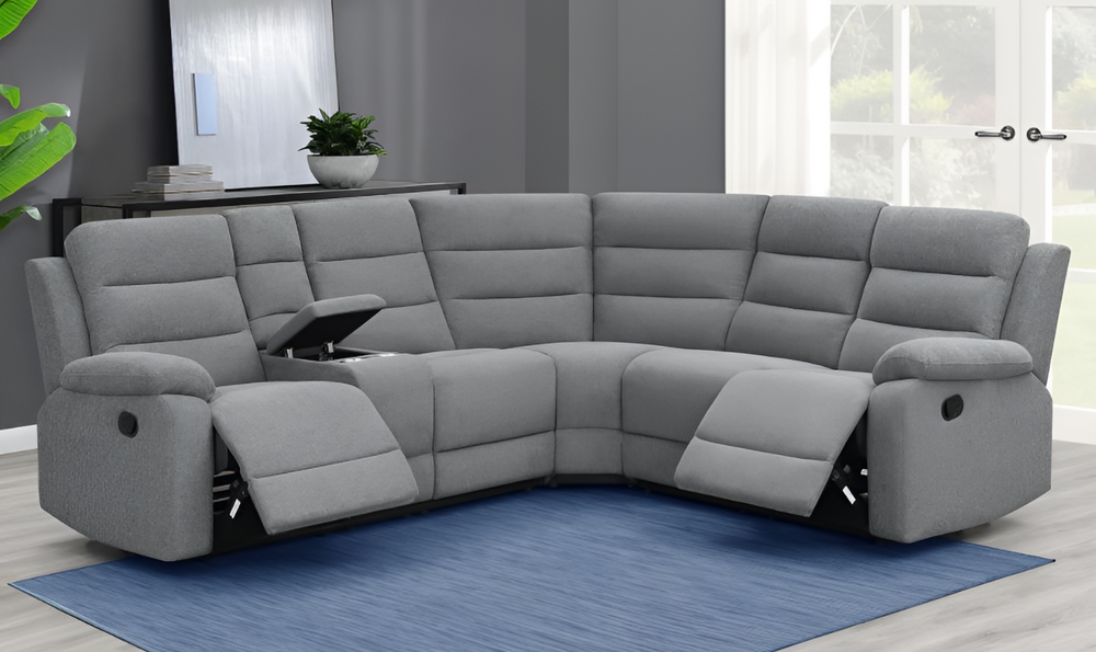 Coaster David 3-piece Motion Sectional with Pillow Arms Smoke-Leahyco