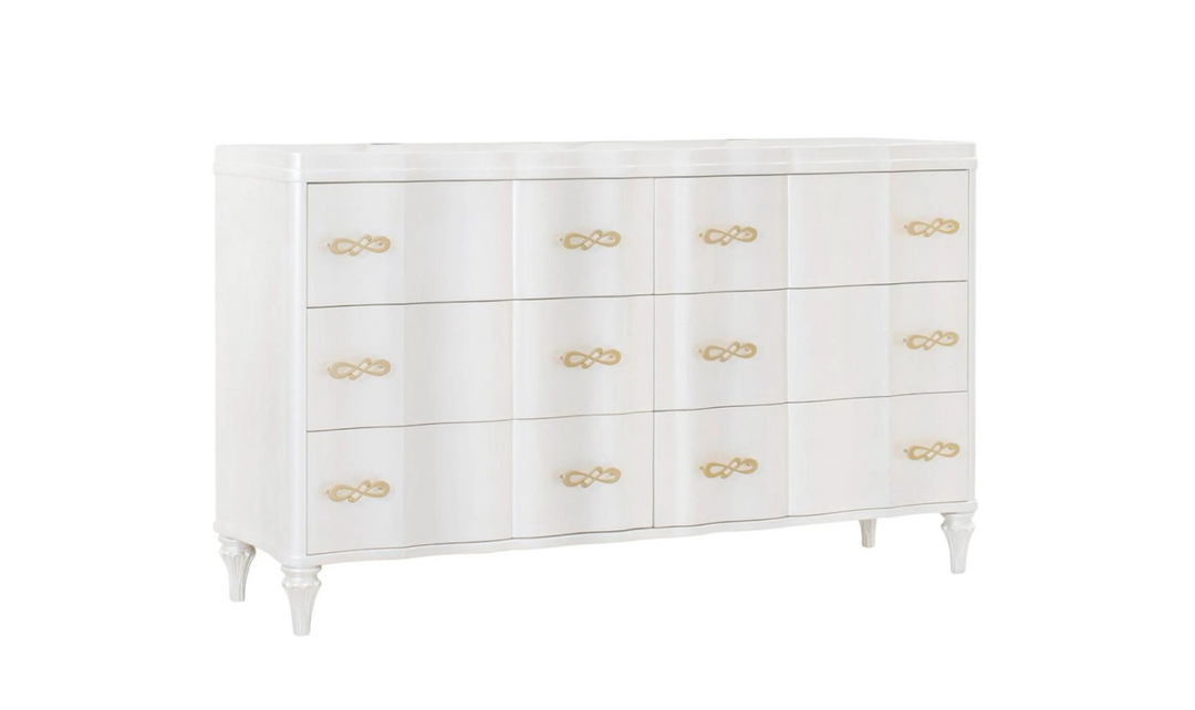 Cosmos Madona 6-drawers Wooden Dresser in Pearl