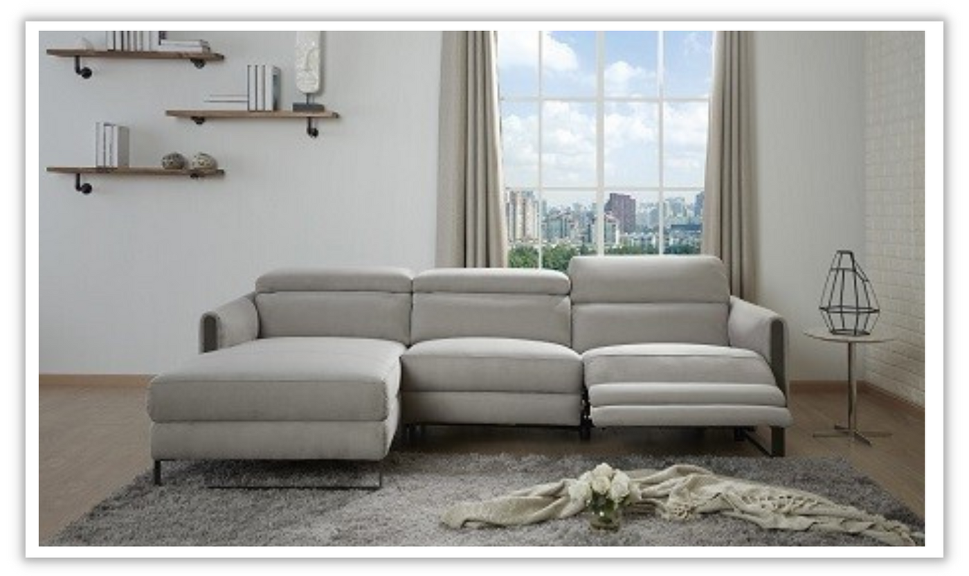 Could Sectional Sofa with Headrest in Light Gray