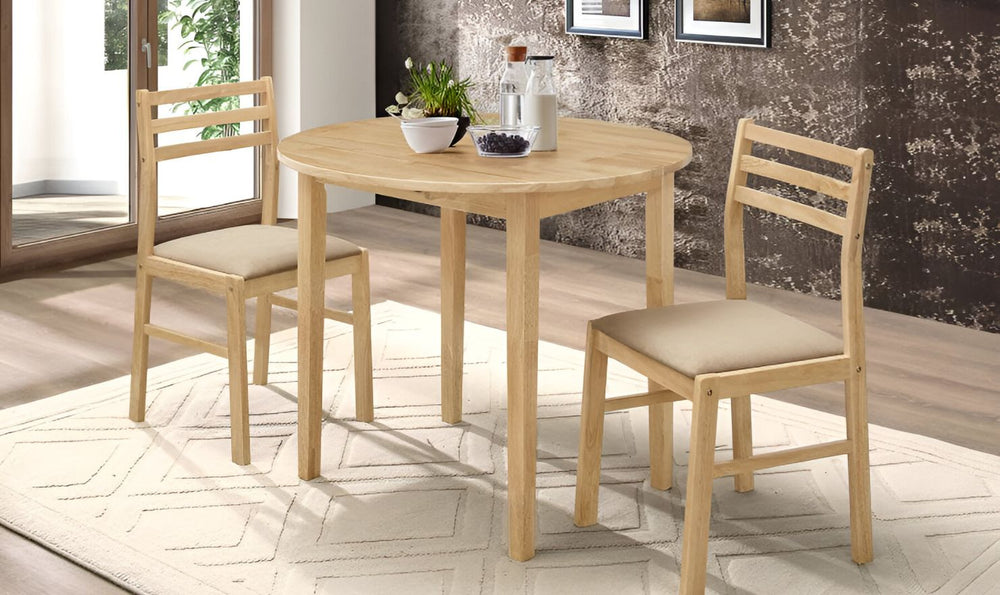 Counter Height Table And Chair Set 3 Pc