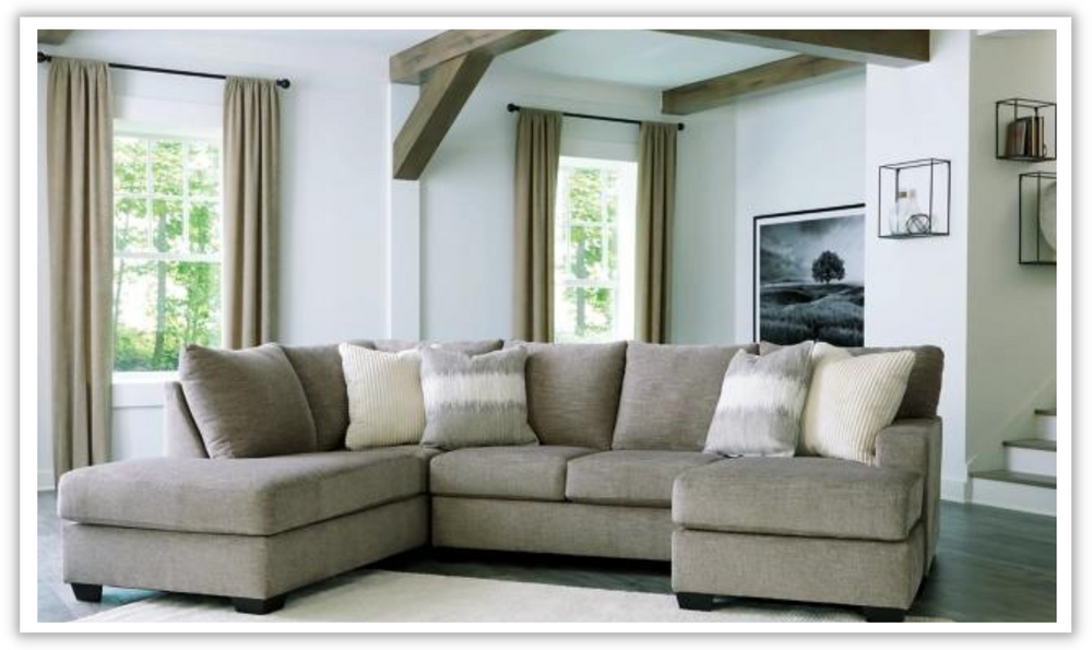 Creswell 2-Piece Polyester Sectional with Chaise