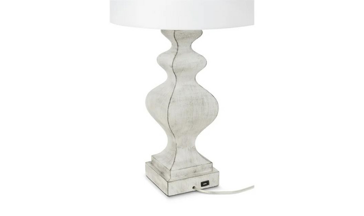 Cyrus 32" Distressed Farmhouse Table Lamp (Set of 2)