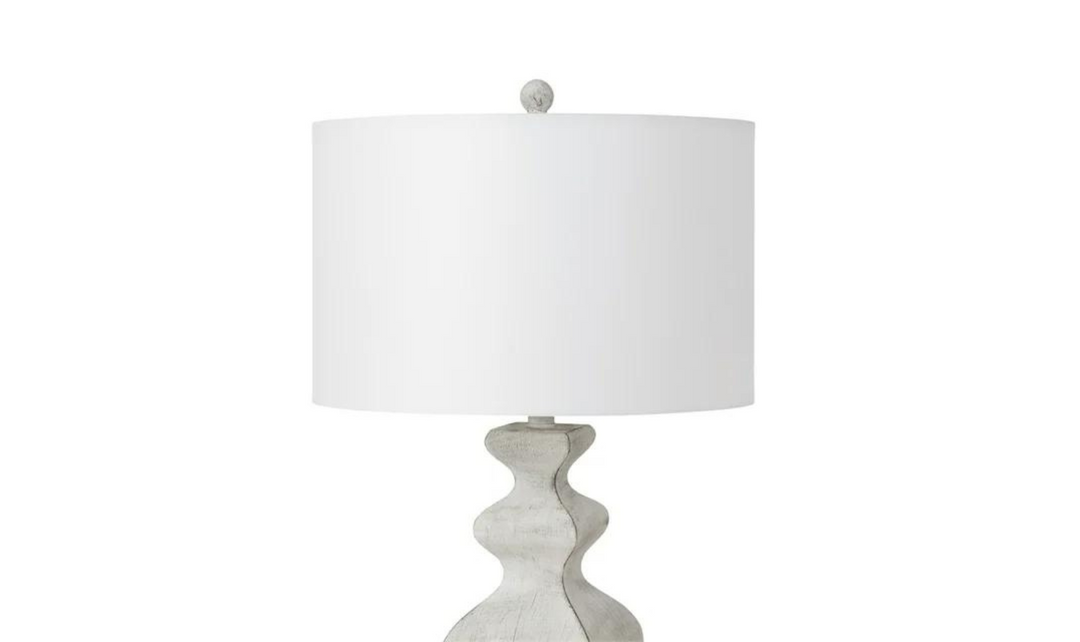 Cyrus 32" Distressed Farmhouse Table Lamp (Set of 2)