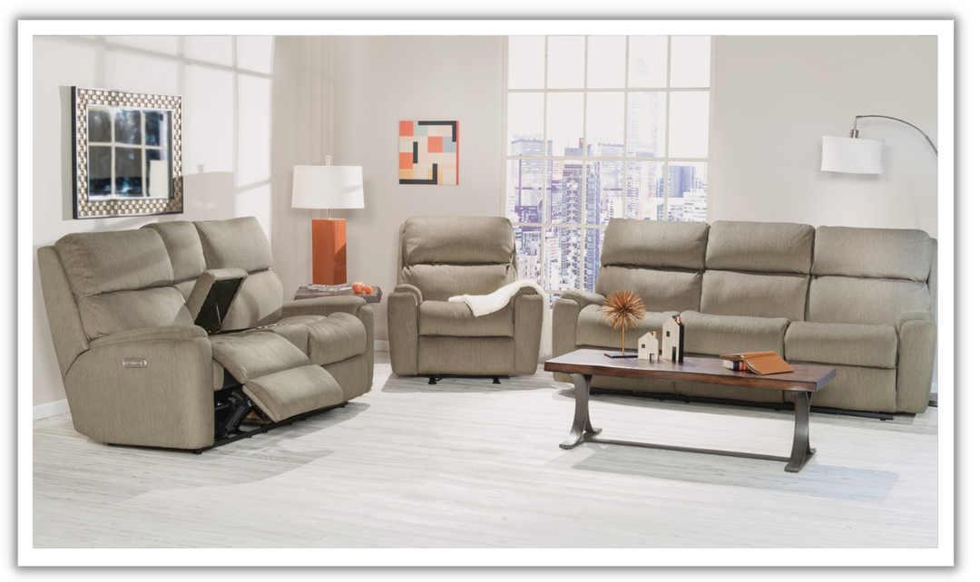 Flexsteel Rio Power Reclining Sofa with Power Headrests