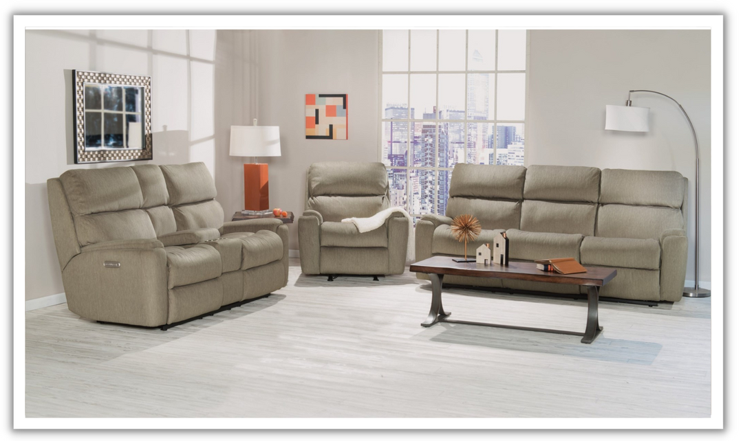 Flexsteel Rio Power Reclining Living Room Set with Power Headrests