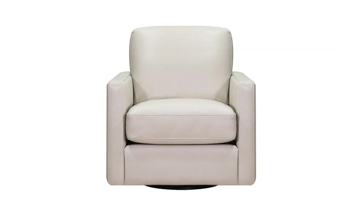 Dillon Swivel Leather Chair with Track Arms