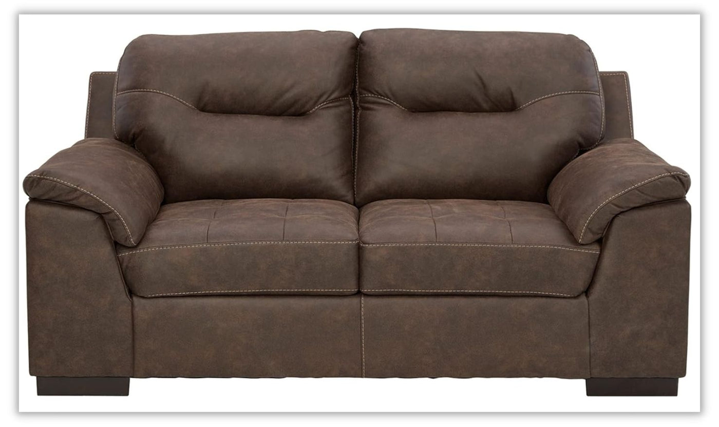 Maderla Leather Loveseat