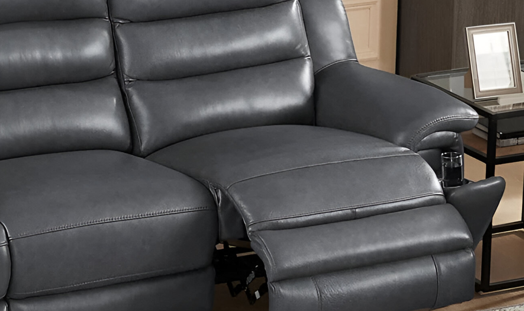 Dream 2-Seater Leather Power Headrest Zero Gravity Reclining Loveseat-Leahyco