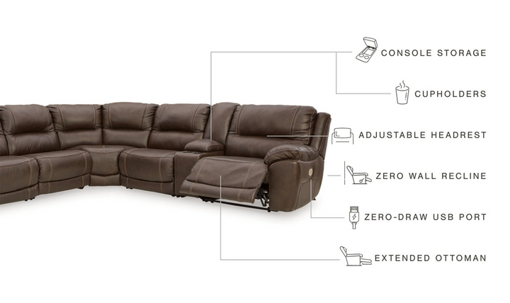 Dunleith 6-Piece Power Reclining Sectional