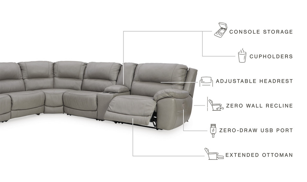 Dunleith 6-Piece Power Reclining Sectional