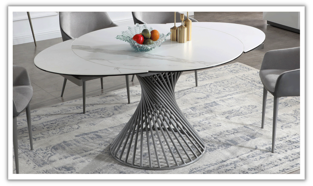 ESF Italia Ariella Round Ceramic Dining Table-Leahyco