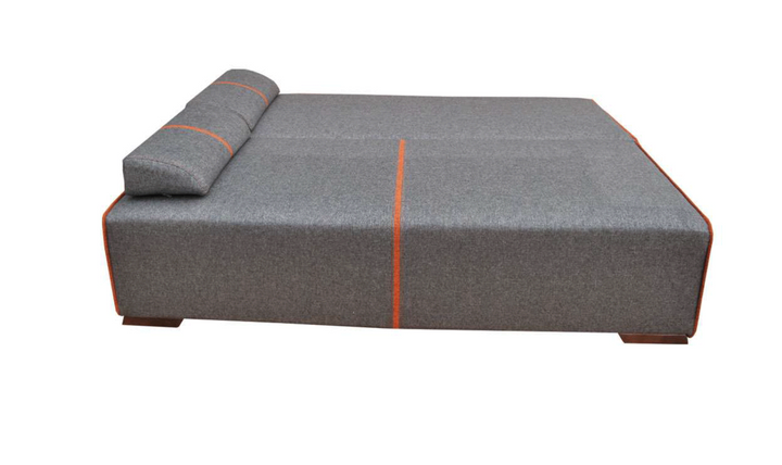 ESF Italia Avenue 2-seater Gray Fabric Sofa Bed With Storage