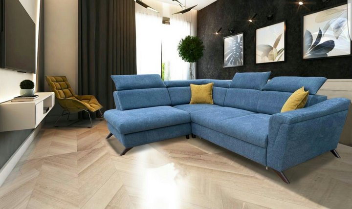 ESF Italia Gala L-shaped Sectional Sofa With Bed And Storage