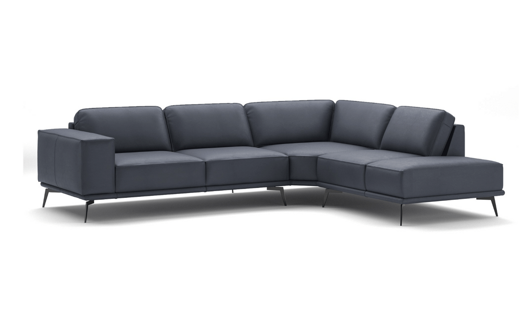 ESF Italia Manhattan Dark Gray L-shaped 5-seater Sectional Sofa