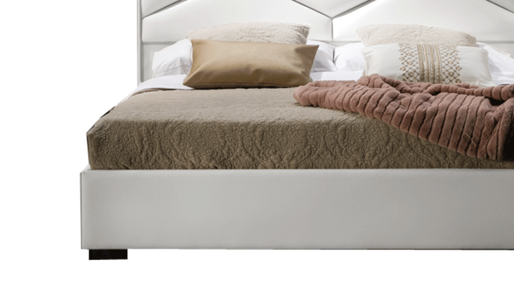 ESF Italia Martina Lux Bed With Storage In White (King/Queen Size)