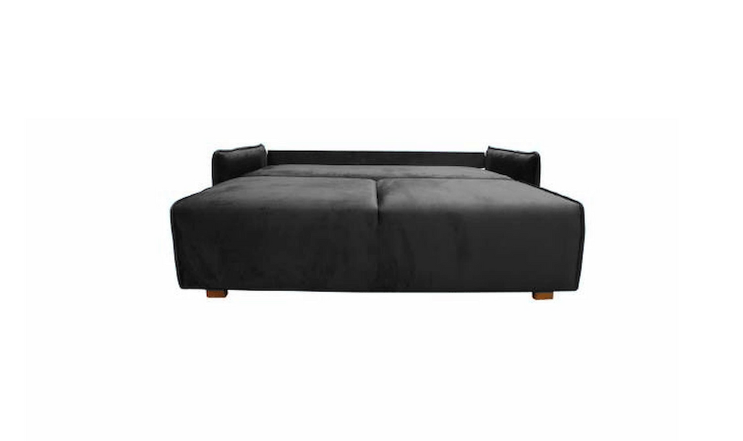 ESF Italia Nino Gray Fabric Sleeper Sofa With Tufted Seat And Pillows