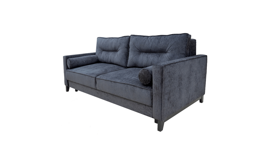 ESF Italia Pesaro Gray Fabric Sofa Bed With Storage and Track Arms