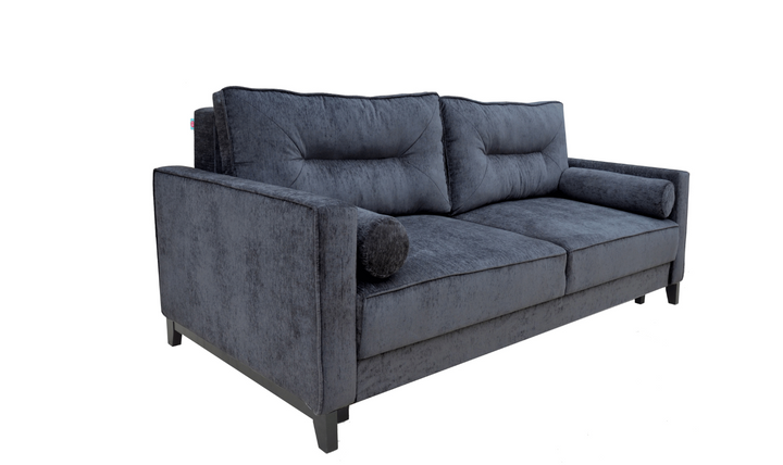 ESF Italia Pesaro Gray Fabric Sofa Bed With Storage and Track Arms