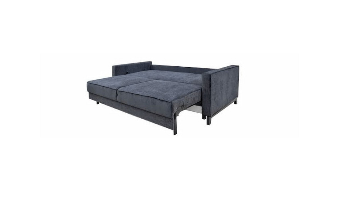 ESF Italia Pesaro Gray Fabric Sofa Bed With Storage and Track Arms