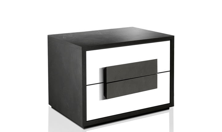 ESF Italia Panarea 2-Drawers Wooden Rectangular Nightstand- Leahyco