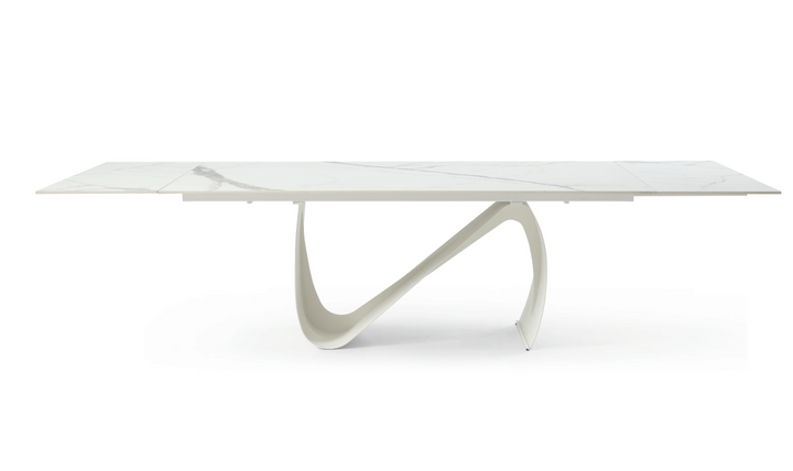 European Ceramic Top Marble Design Extension Dining Table- Leahyco